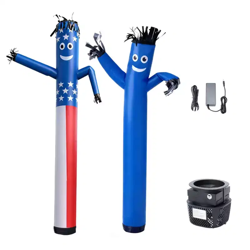 VEVOR Inflatable Tube Man with Blower, 6 ft Tall, Wacky Waving Wind Flying Inflatable Dancing Tube Guy with 1/15 HP IPX3 Waterproof,Multicolor