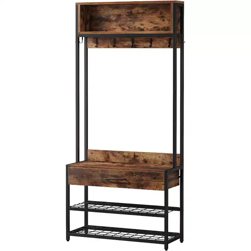 Tribesigns 3-in-1 Entryway Hall Tree with Drawer