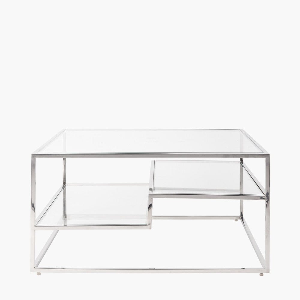 Silver & Glass Tiered Coffee Table
