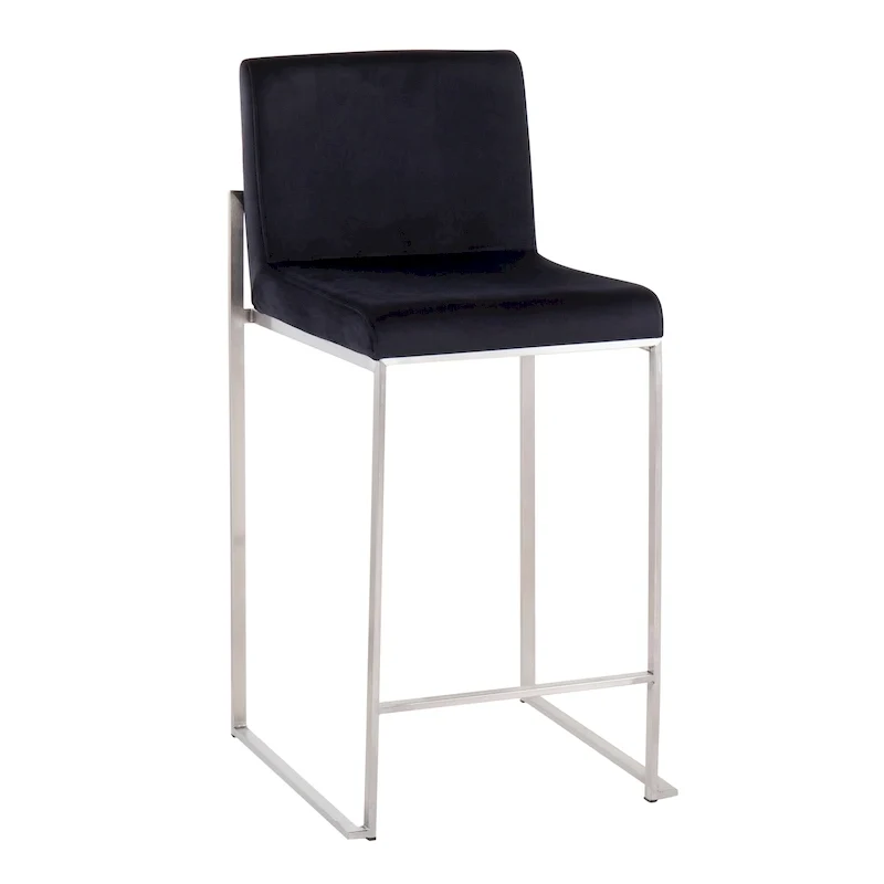 Silver Orchid Forrest High Back Counter Stool - Set of 2