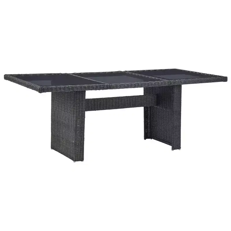 vidaXL Patio Dining Table Outdoor Garden Dinner Table Furniture Poly Rattan