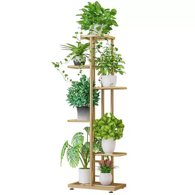 Plant stand for indoor and outdoor, 6-tier metal flower shelf,corner shelf for plants for terrace, garden, balcony, living room