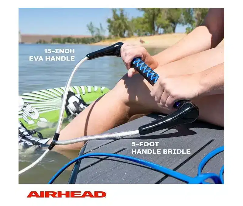 Airhead AHWR-8 Dyneema 70 Foot 4 Section Thermal Boat Wakeboard Tow Rope, Red