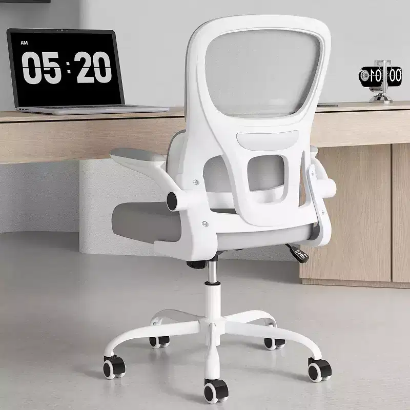 Mesh Ergonomic Office Chair, Computer Chair with Lumbar Support and Flip Armrest, Comfy Chair with Wheels for Study, Office, Home