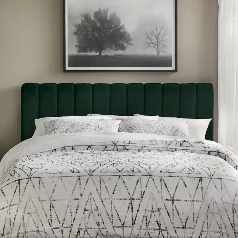 Lifestorey Teagan Queen Channel Upholstered Headboard