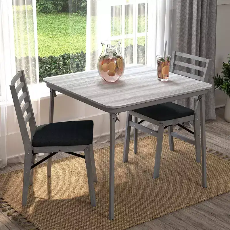 COSCO 34 x 34 Square Folding Malamine Top Table, Gray