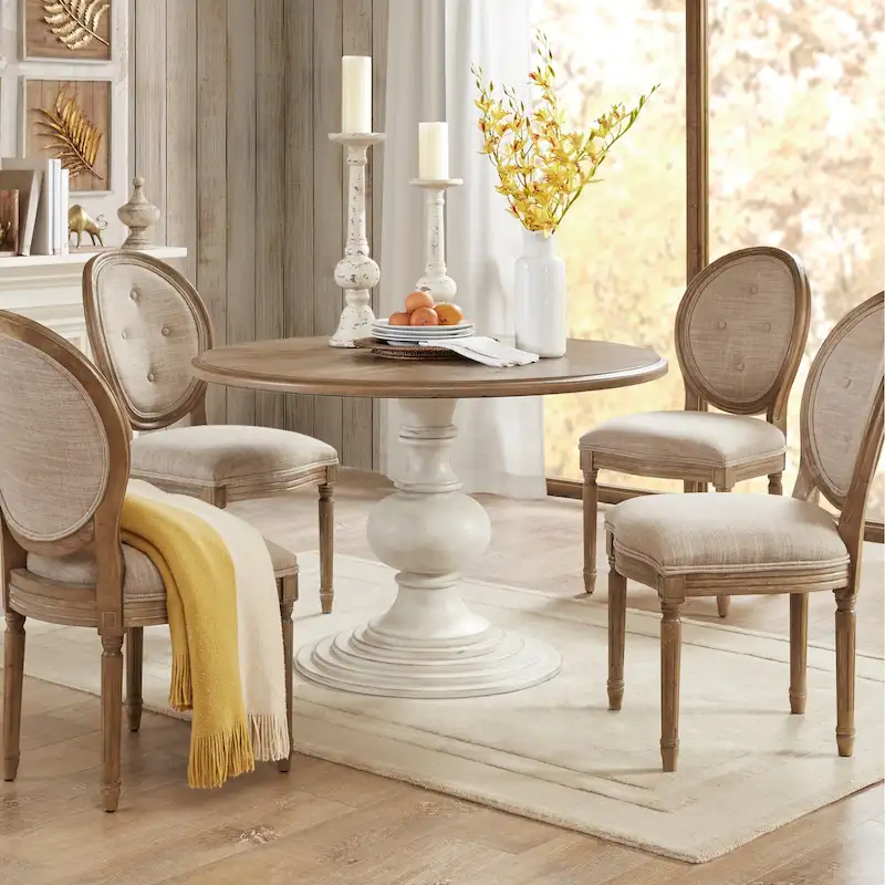 46 Round Pedestal Dining Table