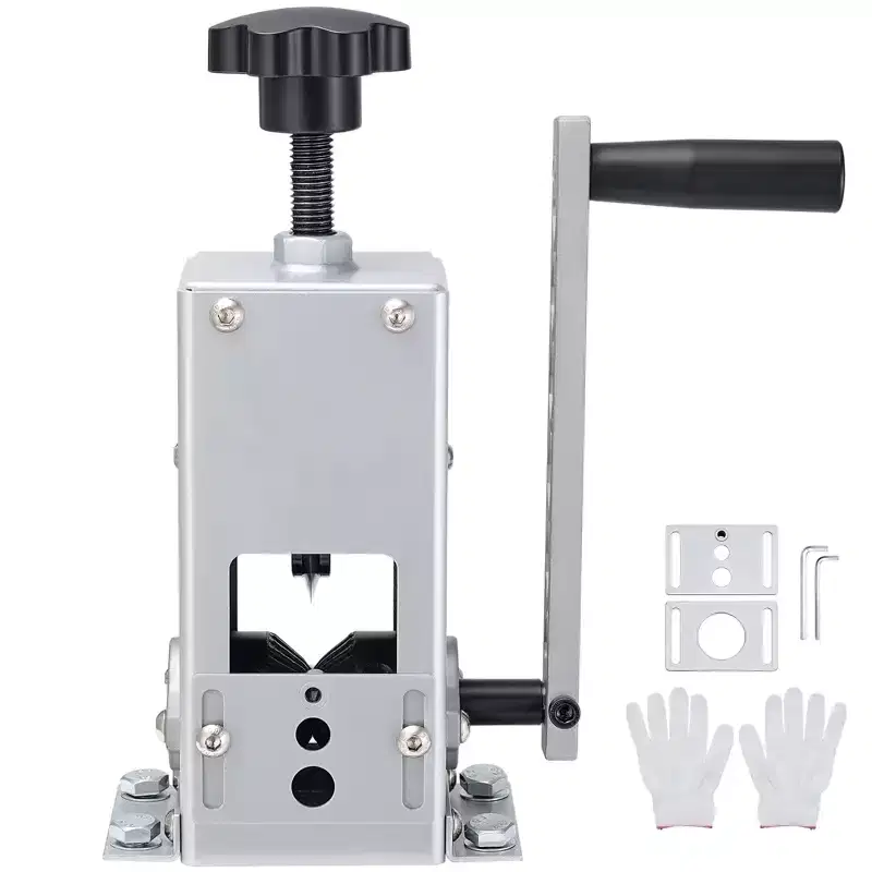 VEVOR Manual Wire Stripper Machine, 0.06-1.18 in, Copper Cable Stripper Tool, Q235 Frame Wire Stripping Machine, Silver