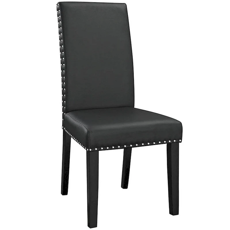 Nailhead Trim Black Parson Dining Chair