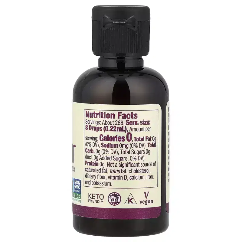 NOW Foods Real Food, Organic Monk Fruit, Liquid Sweetener, 2 fl oz (59 ml)