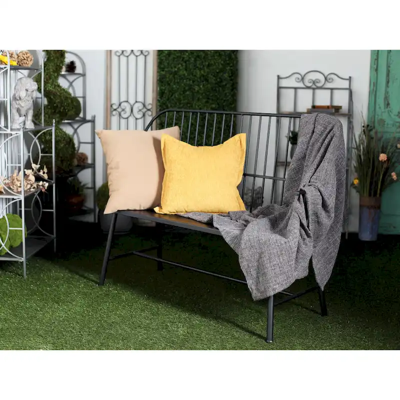 Iron Traditional Outdoor Bench 38 x 48 x 19