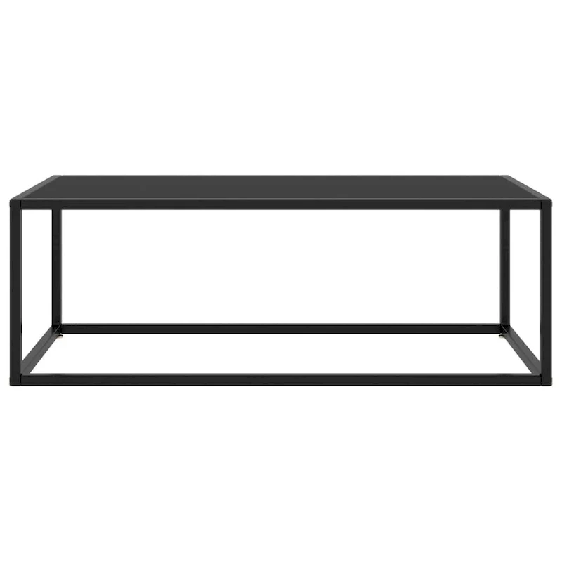 Coffee Table Black with Black Glass 39.4x19.7x13.8