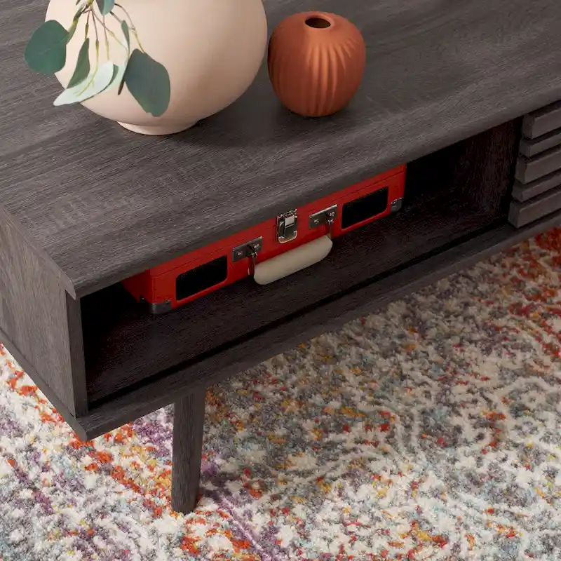 Mid-Century 1-Shelf Walnut Coffee Table - 46W x 23D x 16H