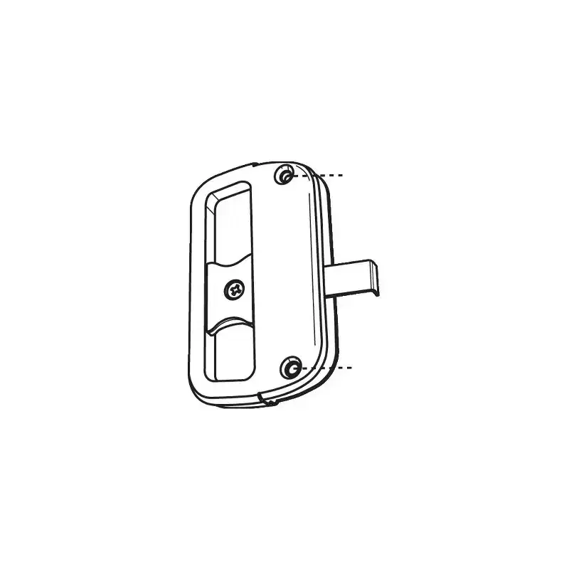 Brixwell Patio Screen Handle Assembly, Plastic Material, 3 Hole Center, Black Finish