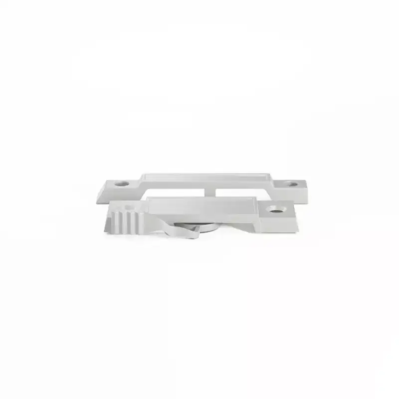 Brixwell Sash Lock With Keeper Zinc Material, 2-1/4 Hole Center, 13/16 Height, Sliding Window Hardware Lock, White Finish