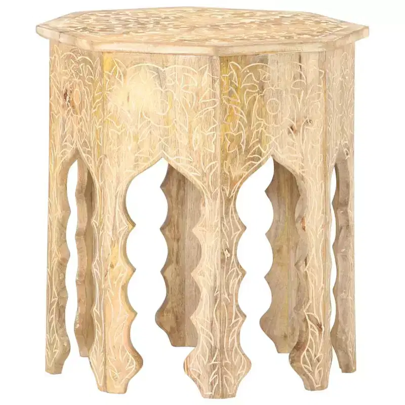 vidaXL Side Table 18.9 Solid Mango Wood
