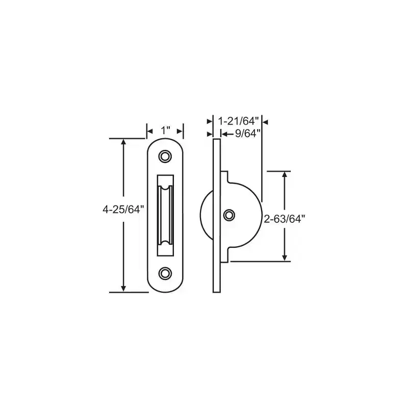 Brixwell 96-Mt6 Mighton Brass Steel Pulleys round Corners 1-3/4in Brass Wheel 55 Pound Max Load Capacity