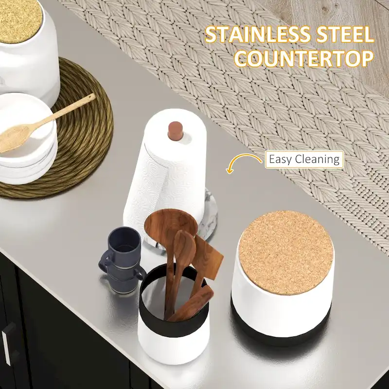Kitchen Island With Storage(no include stool)