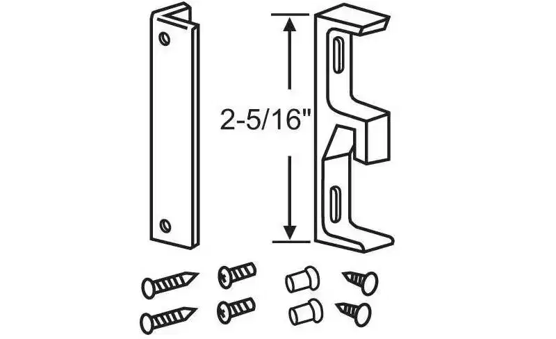 Brixwell Universal Strike Kit, Zinc Material, Height 2-5/16, White Finish