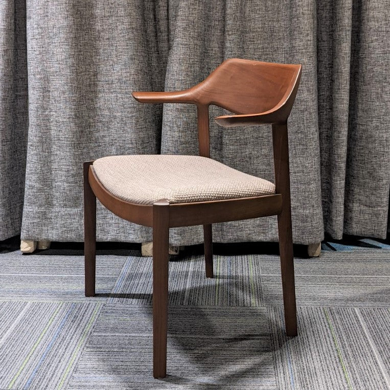 Solid Wood Upholstered Side Chair Cushioned