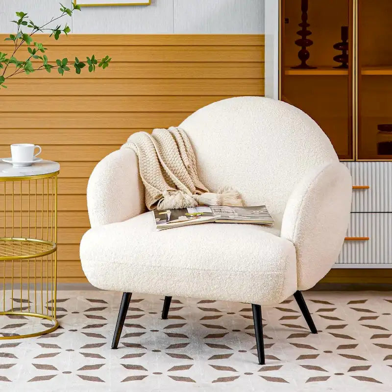 XINMICS Modern Accent Chair Upholstered Armchair for Living Room, Bedroom