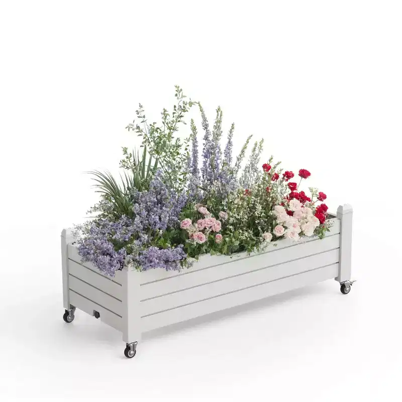 Chic Crate - Elevated Resin Garden Bed w/ Smart Drain & 21Gal - UV-Proof Ergo Design Indoor/Outdoor