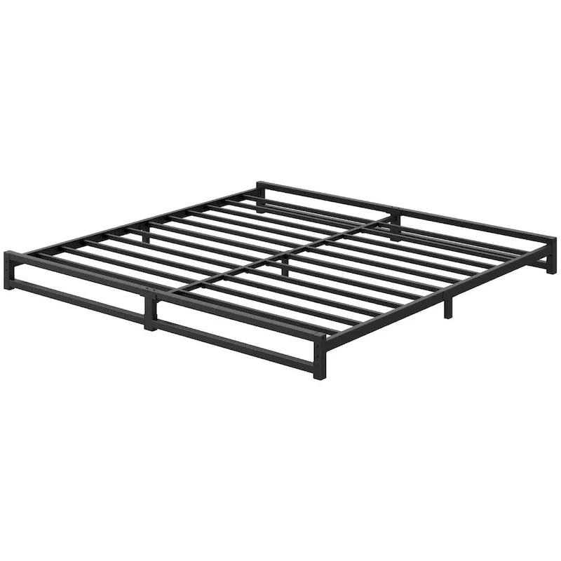 Durable Heavy Duty Metal Bed Frame with Steel Slat, King Size