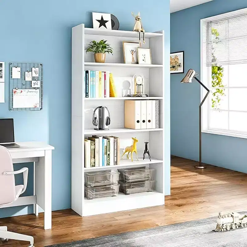 Wood Bookcase, 72 Tall Bookshelf with 6-Tier Open Storage Shelves