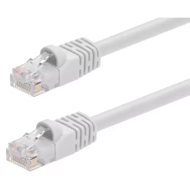 Monoprice Cat5e Ethernet Patch Cable - 5 Feet - White | Network Internet Cord - RJ45, Stranded, 350Mhz, UTP, Pure Bare Copper Wire, 24AWG