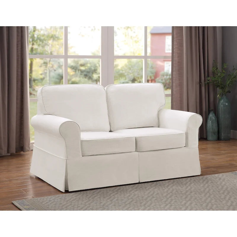 Porch & Den Zuni Mid-century Slipcover Loveseat