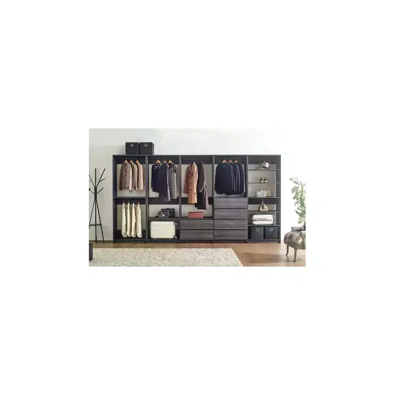 HomeStock Prosper Freestanding Walk in Wood Closet System