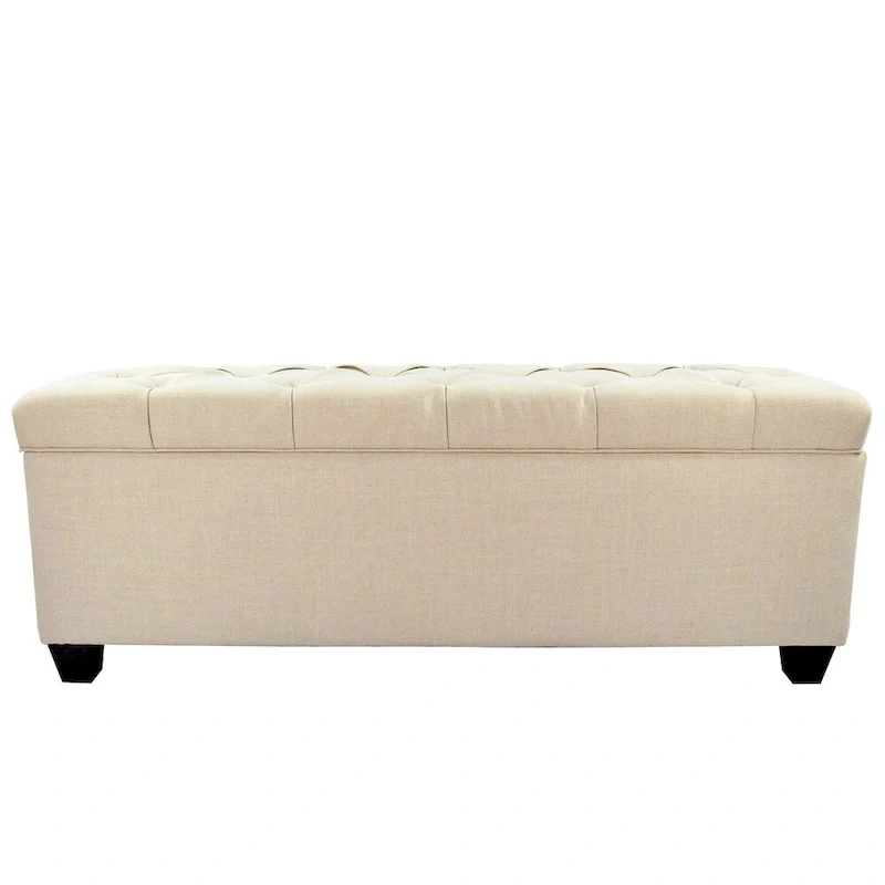 SOLE SECRET DUO Diamond Tufted Linen & Shoe Storage Bench - HTM100