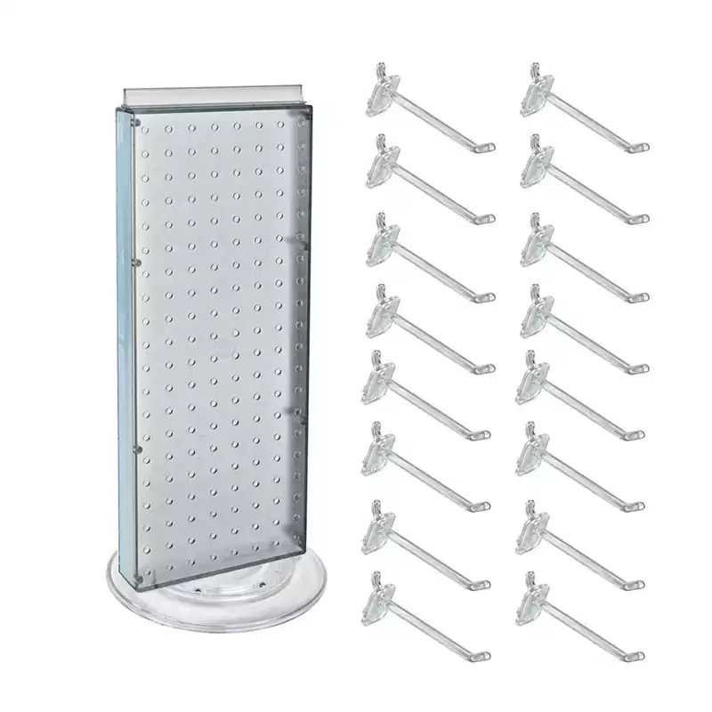 Azar Displays Revolving Pegboard Counter Display with Hooks