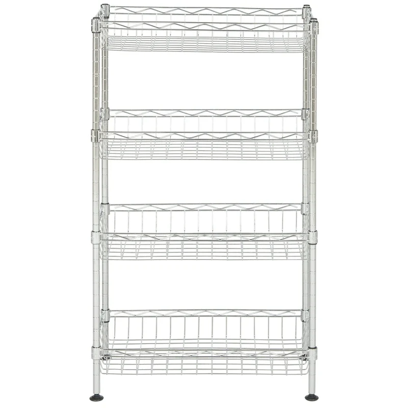 4-Tier Chrome Wire Mini Rack - 18W x 10D x 31H Inches