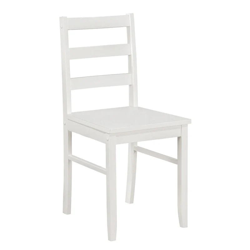 5-Piece 45  Wood Dining Set with Ladder Back and Legs