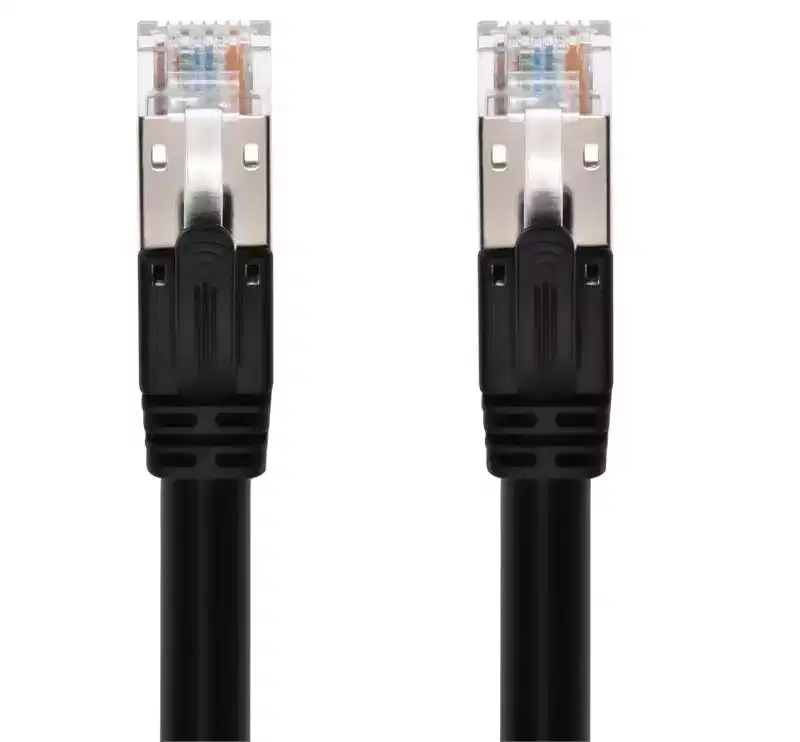 Monoprice Cat6A PoE Patch Cable - 25ft, Black, 100W, PoE ++ (IEEE 802.3af/at/bt), UTP, 22AWG, 500MHz, Pure Bare Copper, Shielded RJ45, Ethernet Cable