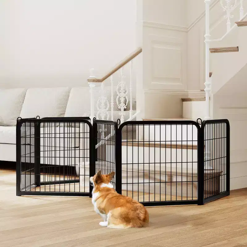 Yaheetech 2 Panels Metal Dog Playpen Fence