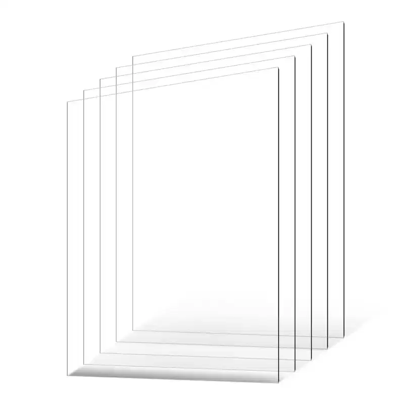 VEVOR PET/Plexiglass Sheets, 5-Pack Plastic Sheet, 24 x 36 Inch 0.04 Inch Thick Transparent Clear Flexible Plastic Panels for Craft,Transparent