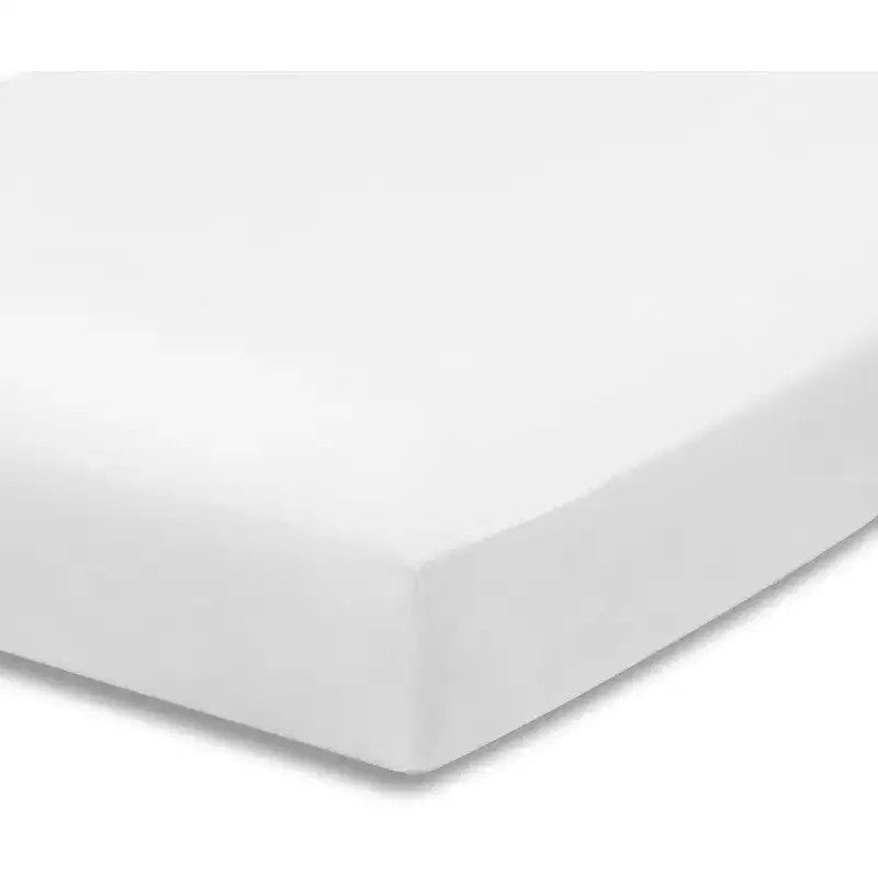 Everyday Kids Fitted Crib Sheet, 100% Soft Breathable Microfiber Baby Sheet, Fits Standard Size Crib Mattress 28in x 52in, White Nursery Sheet