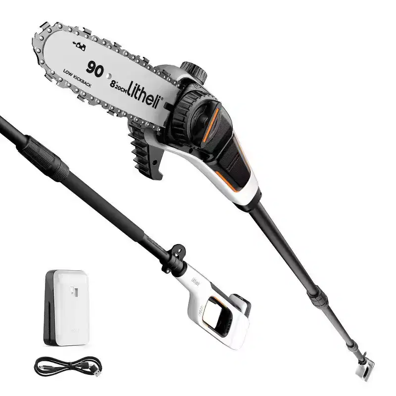 Litheli 8" 20V 2Amp Cordless Battery Power Pole Saw: Rechargeable, Adjustable, No Assembly Required