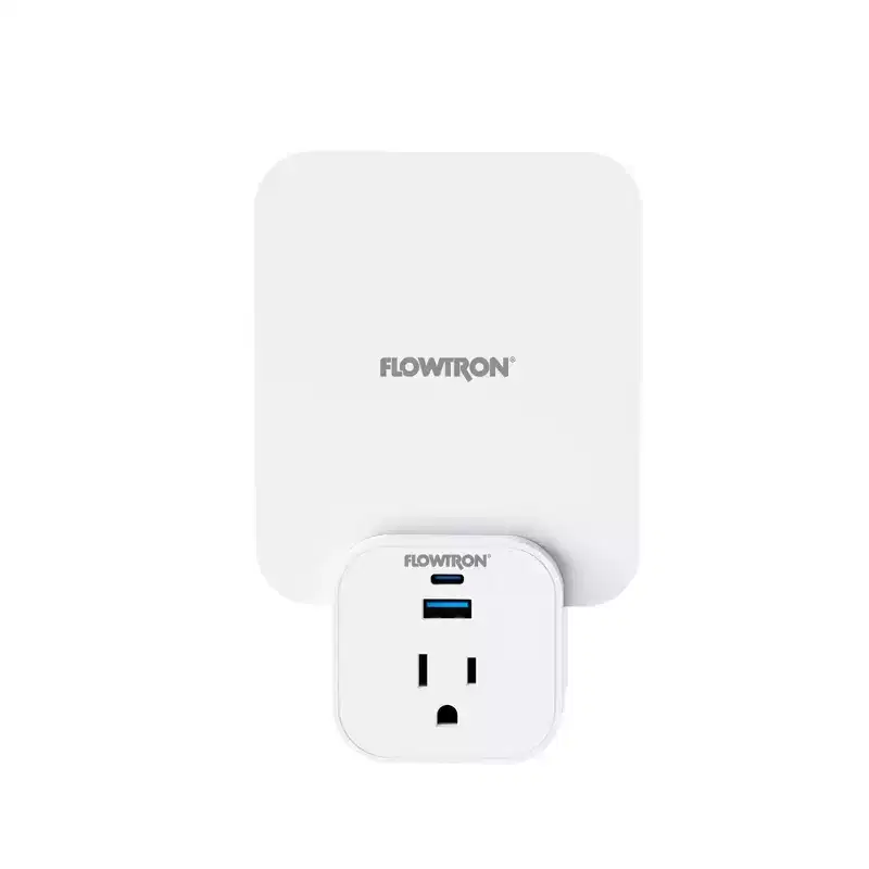 Flowtron Plug-in Fly Trap with Power Socket, USB Ports, Adhesive Boards for Easy Cleaning