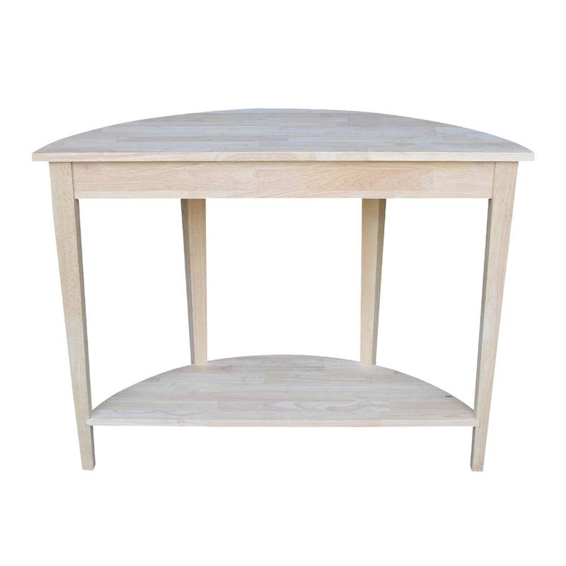 Half-moon Unfinished Modern Console Table
