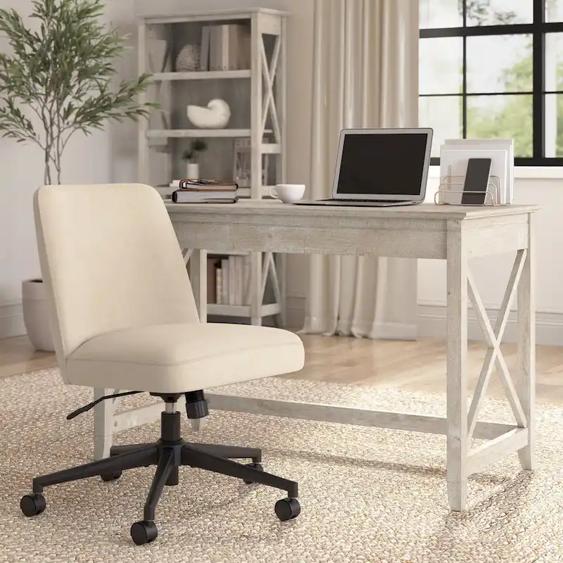 Bush Furniture Key West 48W x 24D Writing Desk and Chair Set