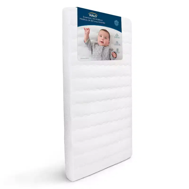 HALO Essential Breathable Crib and Toddler Mattress: Hypoallergenic, Waterproof Cover, 5.19 Thickness, 14 lbs