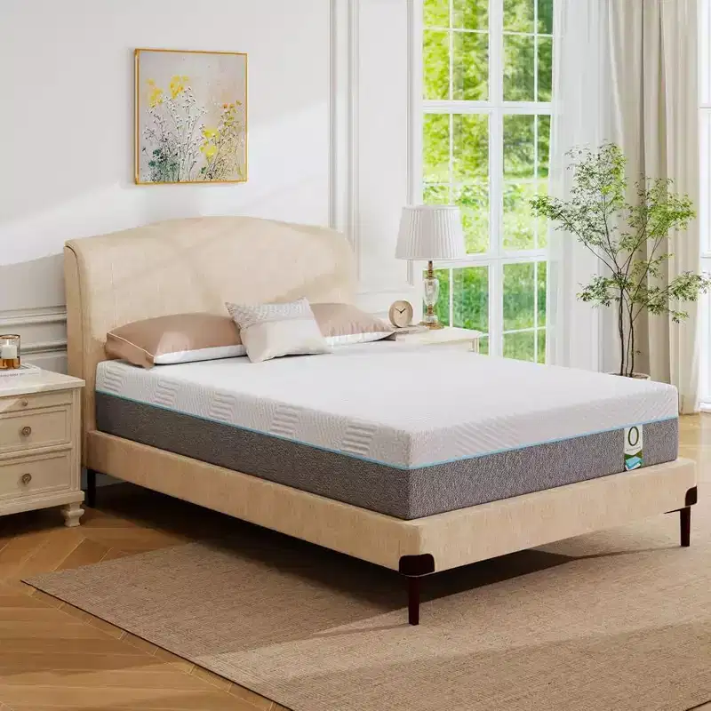 12 inch 6-Layer Firm Mattress for Side Sleepers, Cooling Gel Memory Foam Queen Size