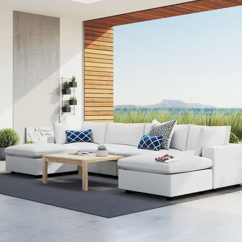 Commix 6-Piece Sunbrella Outdoor Patio Sectional Sofa