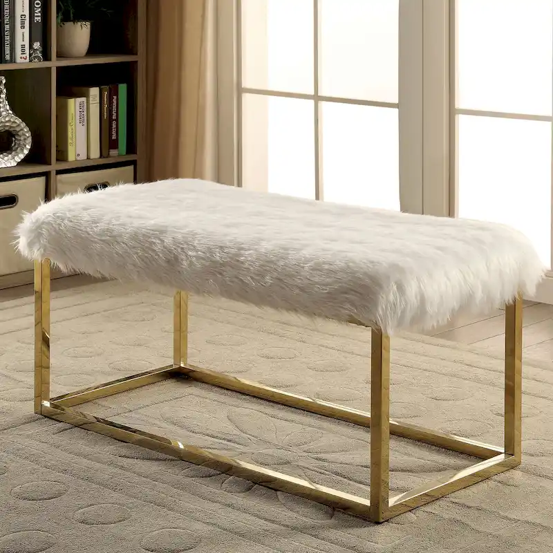 Contemporary 40-inch Metal Entryway Bench