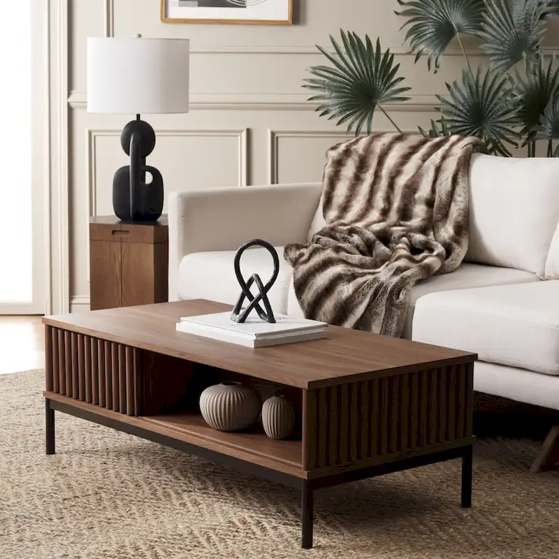 2-Door Storage Coffee Table - 44Wx21Dx15H