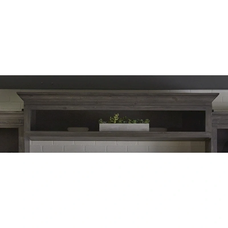 Grey Entertainment Wall System Bridge