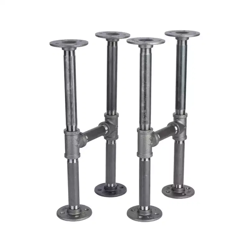 Pipe Decor 3/4 in. H Round Flanges Pipe Kit for Bench Legs